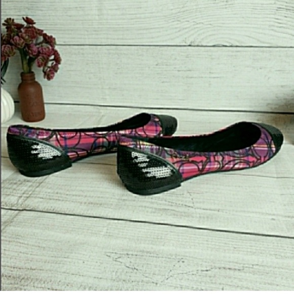 Coach Shine Embellished Flat's, Size 7.5B, women's - Picture 8 of 10